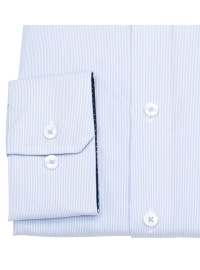 Seidensticker Chemise - Regular Fit - col Kent - fines rayures - bleu clair / blanc - Thumbnail ID: arimtonno6
