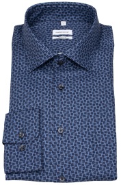 Seidensticker Chemise - Regular Fit - Col Kent - Imprimé - bleu foncé / bleu - Thumbnail ID: arim46vn5t