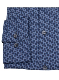 Seidensticker Chemise - Regular Fit - Col Kent - Imprimé - bleu foncé / bleu - Thumbnail ID: arim52huuc