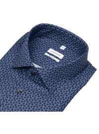 Seidensticker Chemise - Regular Fit - Col Kent - Imprimé - bleu foncé / bleu - Thumbnail ID: arim7tcafn