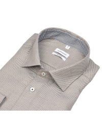 Seidensticker Chemise - Regular Fit - Col Kent - Imprimé - marron clair / blanc - Thumbnail ID: arim2qfnda
