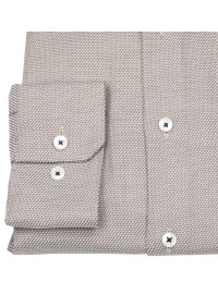 Seidensticker Chemise - Regular Fit - Col Kent - Imprimé - marron clair / blanc - Thumbnail ID: arim685817