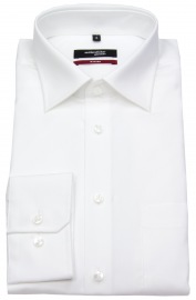 Seidensticker Shirt - Regular Fit - Kent Collar - White - Extra Long Sleeve 70cm
