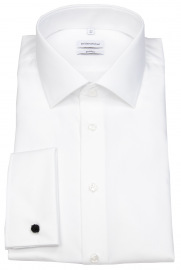 Seidensticker Shirt - Shaped Fit - Kent Collar - Double Cuff - White