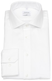 Seidensticker Chemise - Slim Fit - col requin - structure Oxford - blanc - Thumbnail ID: arimd4a4t4