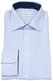 Seidensticker Chemise - Slim Fit - col Kent - à carreaux fins - bleu clair / blanc - Thumbnail ID: arimhsv2m9