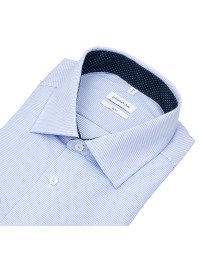 Seidensticker Chemise - Slim Fit - col Kent - à carreaux fins - bleu clair / blanc - Thumbnail ID: arimn9fuh2