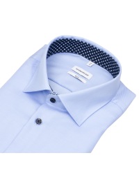 Seidensticker Chemise - Slim Fit - col Kent - boutons contrastés - bleu clair - Thumbnail ID: arims276m5