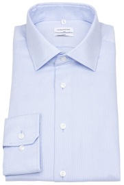 Seidensticker Hemd - Slim Fit - Kentkragen - Natté Struktur - hellblau