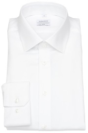 Seidensticker Hemd - Slim Fit - Kentkragen - Natté Struktur - weiß