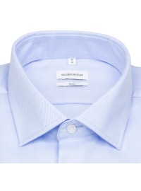 Seidensticker Hemd - Slim Fit - Kentkragen - Twill Struktur - blau - Thumbnail ID: arim46fmto