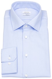 Seidensticker Hemd - Slim Fit - Kentkragen - Twill Struktur - blau