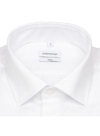 Seidensticker Chemise - Slim Fit - col Kent - structure twill - blanc - Thumbnail ID: arimmuvosh