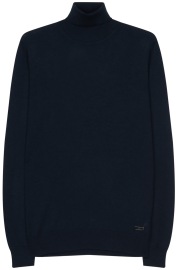 Seidensticker Pullover - Merinowolle - Rollkragen - dunkelblau