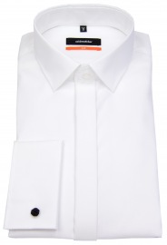 Seidensticker Smokinghemd - Slim Fit - Kentkragen - weiß