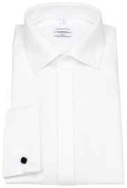 Seidensticker Smokinghemd - Slim Fit - Kentkragen - weiß