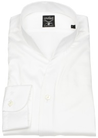 van Laack Hemd - Slim Fit - Stehkragen - Twill - weiß