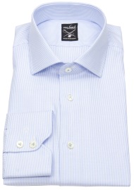 van Laack Shirt - Tailor Fit - Kent Collar - Meisterwerk - Fine Striped - Light Blue
