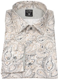 van Laack Shirt - Tailor Fit - Kent Collar - Meisterwerk - Pattern - Light Brown