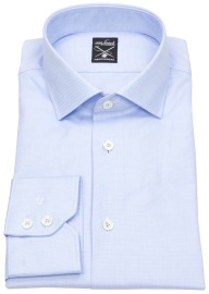 van Laack Shirt - Tailor Fit - Kent Collar - Meisterwerk - Structure - Light Blue