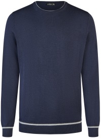 van Laack Pullover - Merinowolle - dunkelblau