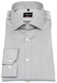 Venti Hemd - Body Fit - Kentkragen - Twill - grau