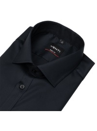 Venti Hemd - Body Fit - Kentkragen - Twill - schwarz - extra langer 72cm - Thumbnail ID: arim7vun63