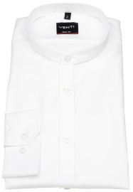 Venti Hemd - Body Fit - Stehkragen - Struktur - weiß