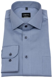 Venti Hemd - Comfort Fit - Kentkragen - Twill - blau