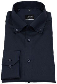 Venti Hemd - Modern Fit - Button Down Kragen - Oxford Struktur - dunkelblau