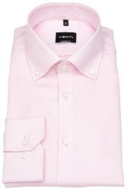 Venti Hemd - Modern Fit - Button Down Kragen - Oxford Struktur - rosé