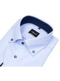 Venti Hemd - Modern Fit - Button Down - Struktur - Kontrastknöpfe - hellblau - Thumbnail ID: arim75b6ab