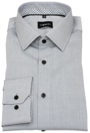 Venti Hemd - Modern Fit - Kentkragen - Kontrastknöpfe - grau