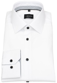 Venti Hemd - Modern Fit - Kentkragen - Kontrastknöpfe - weiß