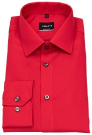 Venti Shirt - Modern Fit - Kent Collar - Red - w/o OP