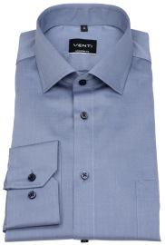 Venti Hemd - Modern Fit - Kentkragen - Twill - blau