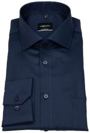 Venti Hemd - Modern Fit - Kentkragen - Twill - dunkelblau