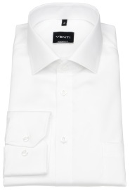 Venti Hemd - Modern Fit - Kentkragen - Twill - weiß