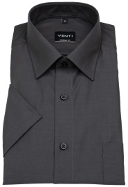Venti Kurzarmhemd - Comfort Fit - Kentkragen - anthrazit