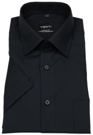 Venti Kurzarmhemd - Comfort Fit - Kentkragen - schwarz