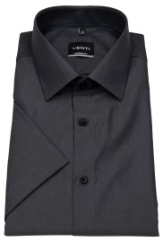Venti Short Sleeve Shirt - Modern Fit - Anthracite - w/o OP