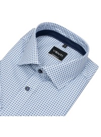 Venti Kurzarmhemd - Modern Fit - Kontrastknöpfe - hellblau / dunkelblau - Thumbnail ID: arims55stv