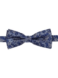 Venti Schleife / Fliege - Seide - florales Muster - blau