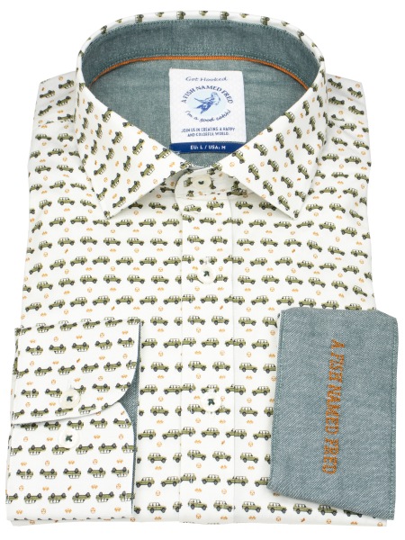 A Fish Named Fred Hemd - Modern Fit - Print - Geländewagen - mehrfarbig
