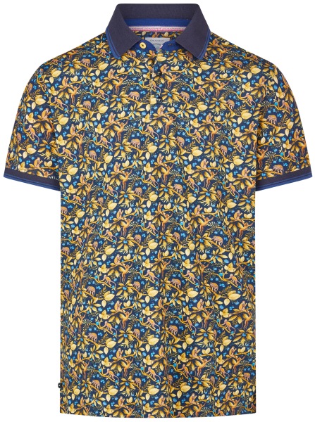 A Fish Named Fred Poloshirt - Modern Fit - Monkey - dunkelblau