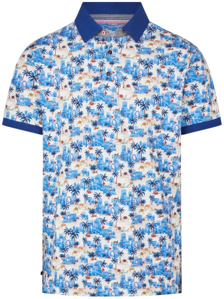 A Fish Named Fred Poloshirt - Modern Fit - Oase - mehrfarbig