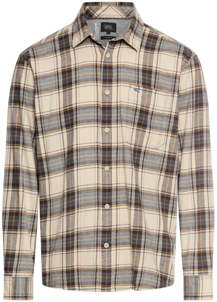 Camel Active Karohemd - Regular Fit - leichter flanell - hellbraun