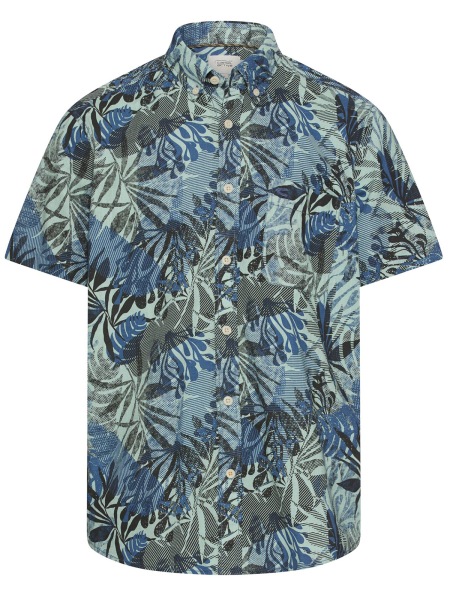 Camel Active Kurzarmhemd - Regular Fit - Button Down - Print - mehrfarbig