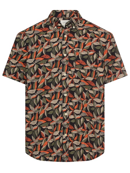 Camel Active Kurzarmhemd - Regular Fit - Button Down - Print - mehrfarbig