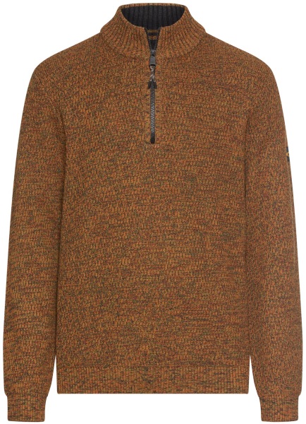 Camel Active Pullover - Regular Fit - Troyerkragen - Struktur - braun - 409530 6K06 55 